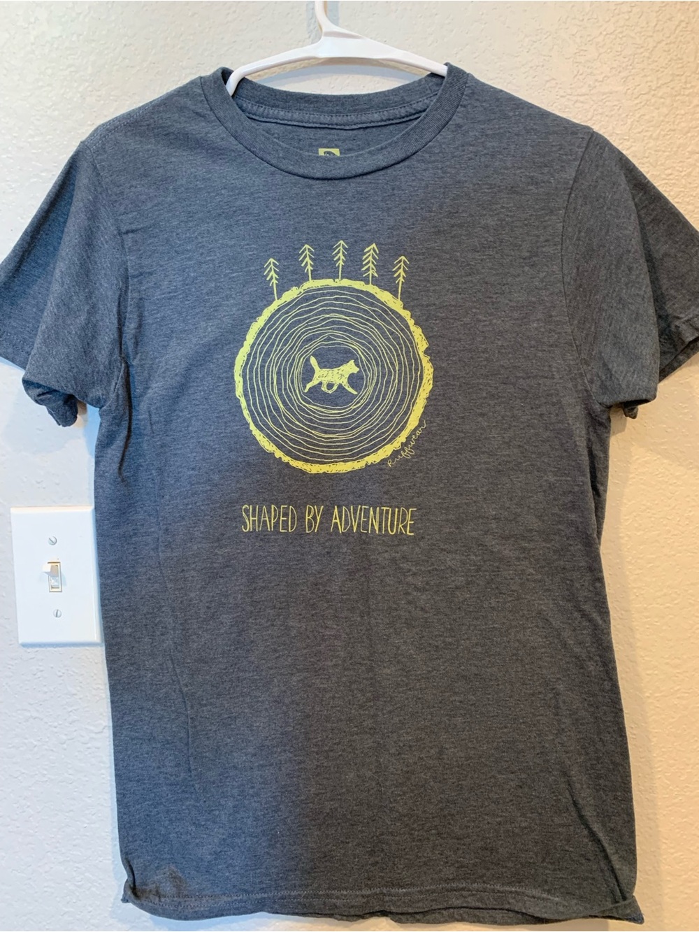 RuffWear Short Sleeve Tee - Gray with Yellow Graphic